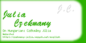 julia czekmany business card