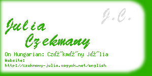 julia czekmany business card